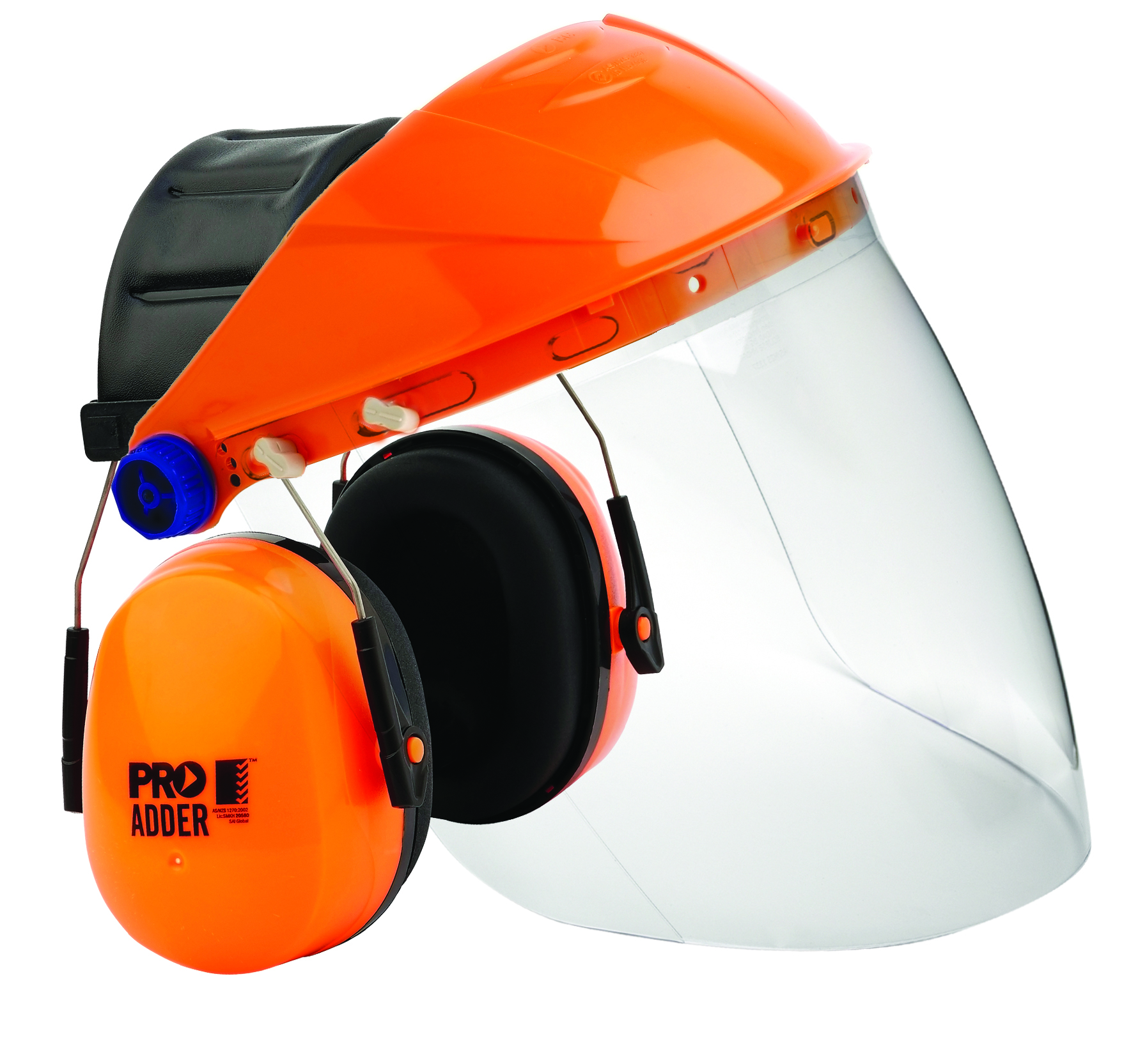 PRO ADDER HIGH IMPACT FACESHIELD + 32DB EAR MUFF COMBO